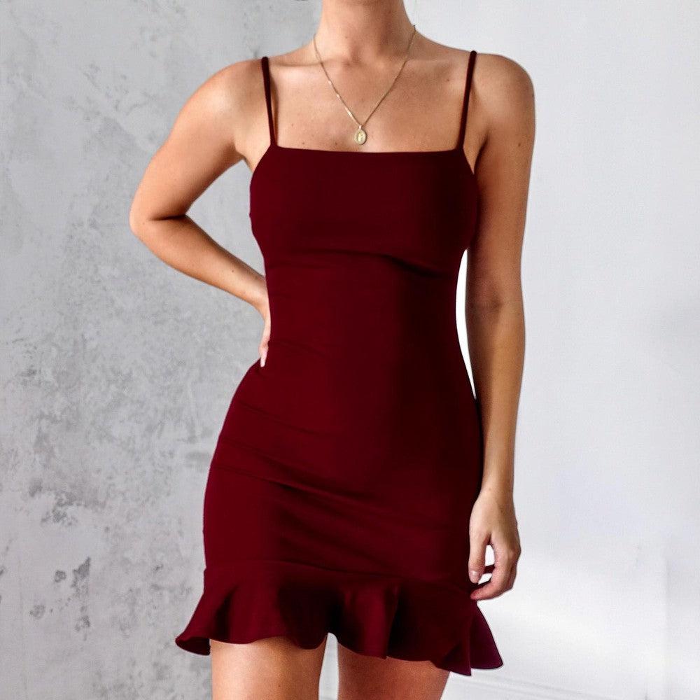 Hampton Dress - Burgundy-Clothing