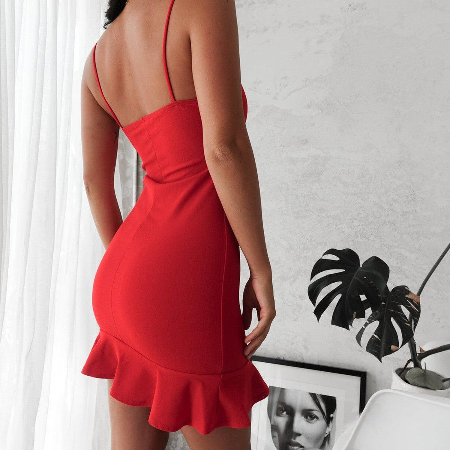 Hampton Dress - Red-Clothing