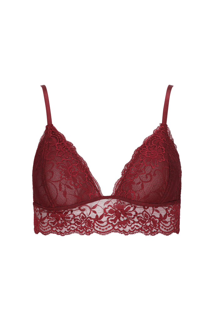 Michelle Bralette - Burgundy-Love Loren