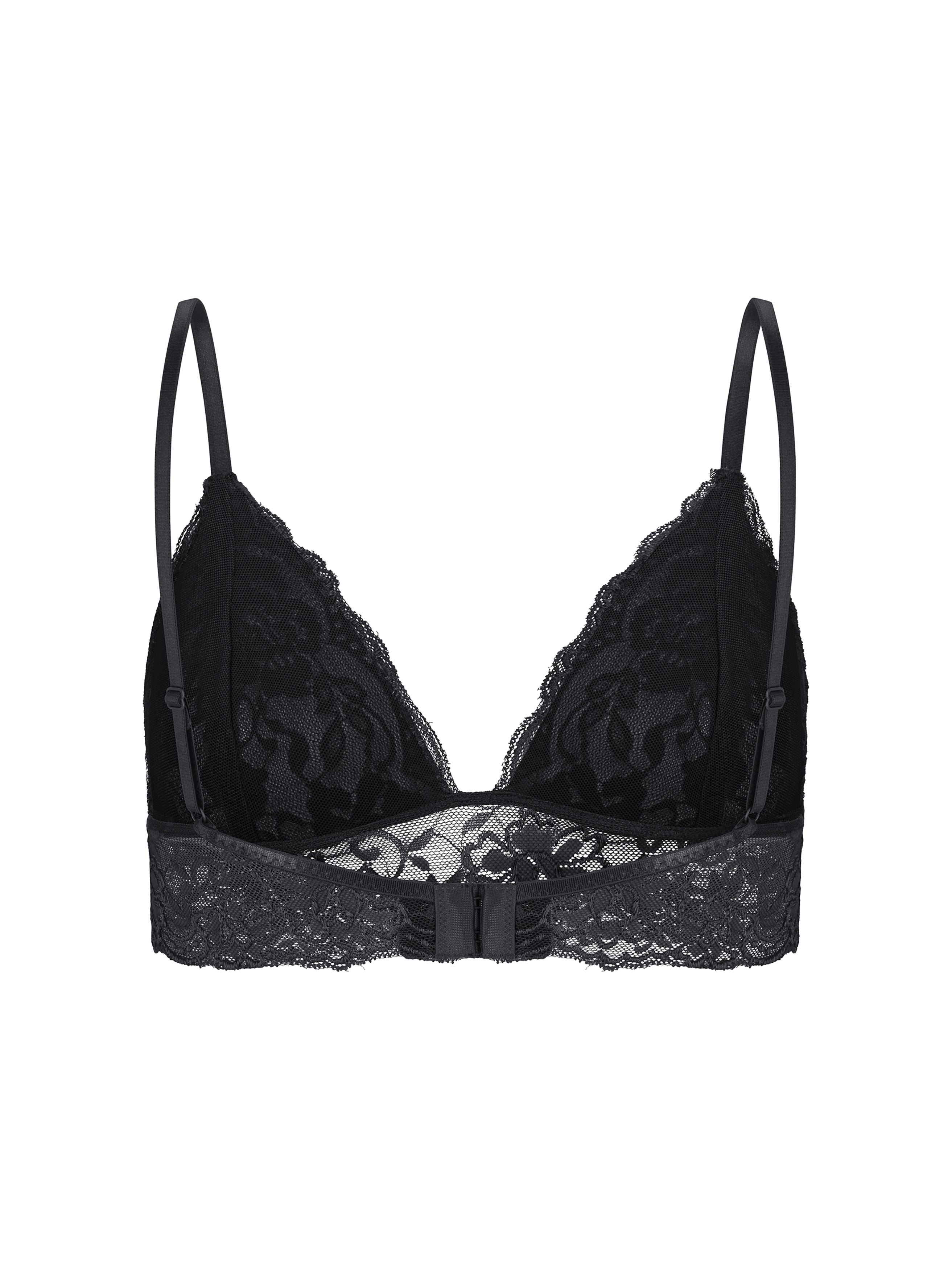 Black Bralette With Lace Detailing