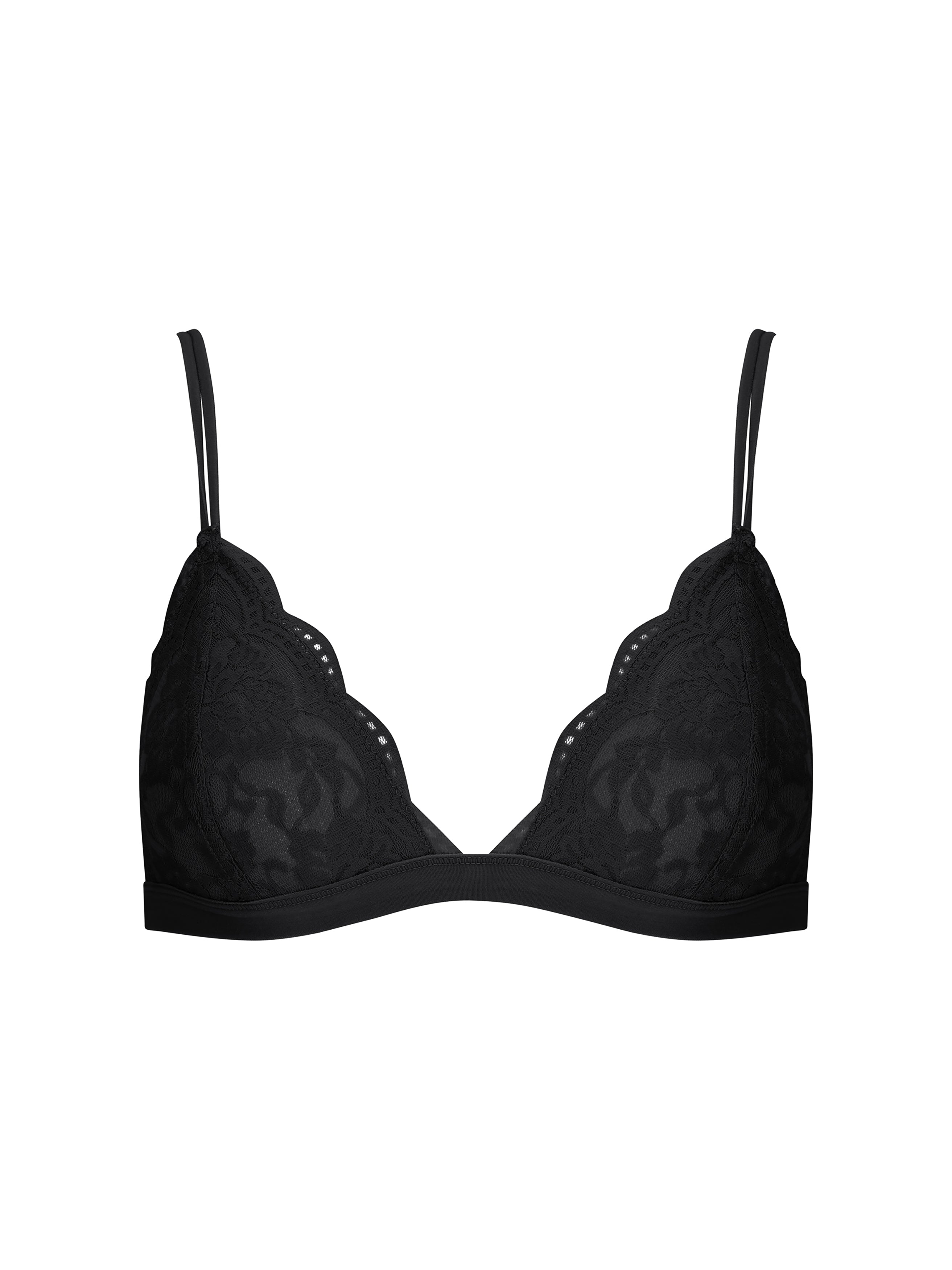 Black Bralette With Lace Detailing