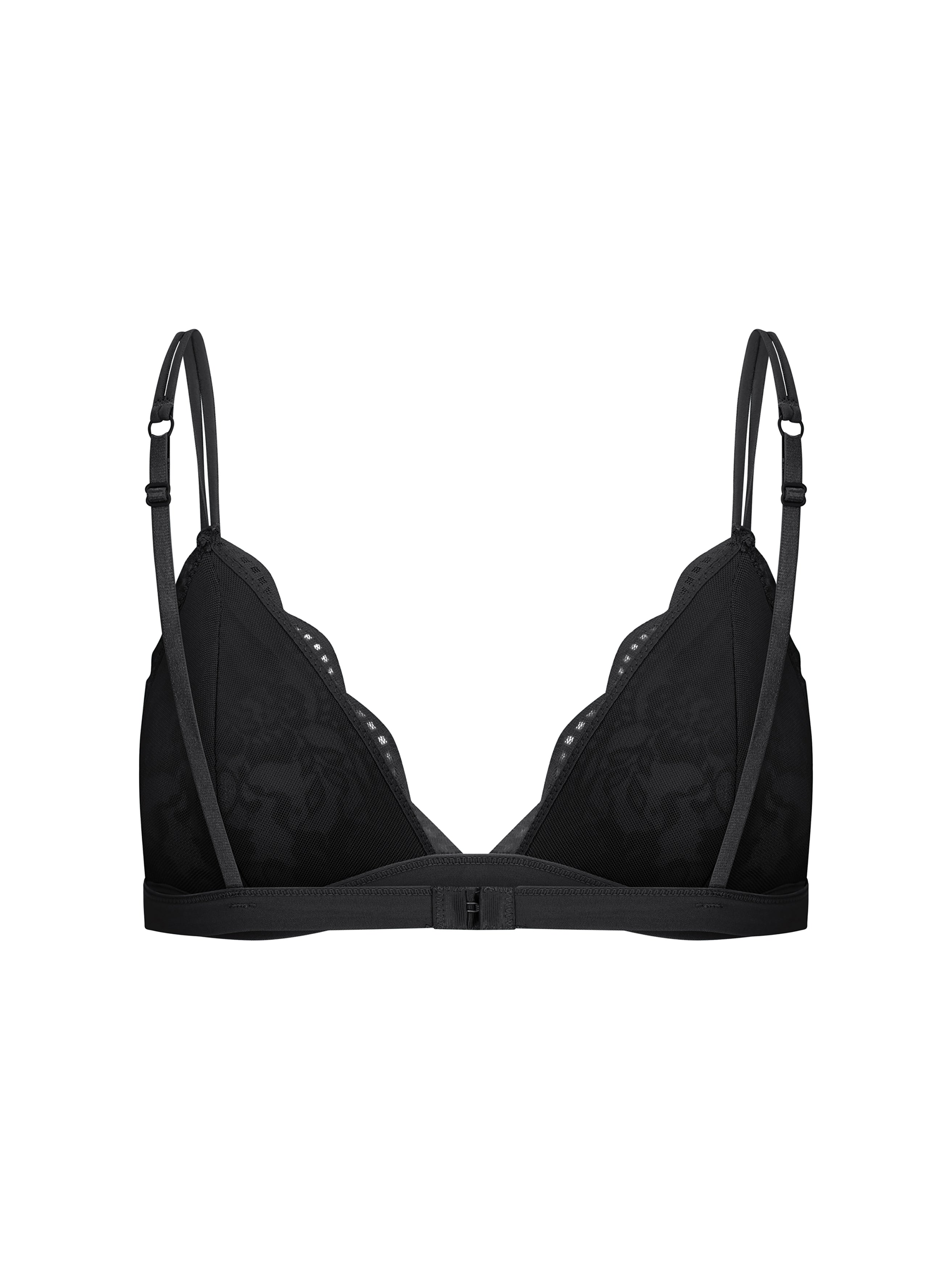 Black Bralette With Lace Detailing