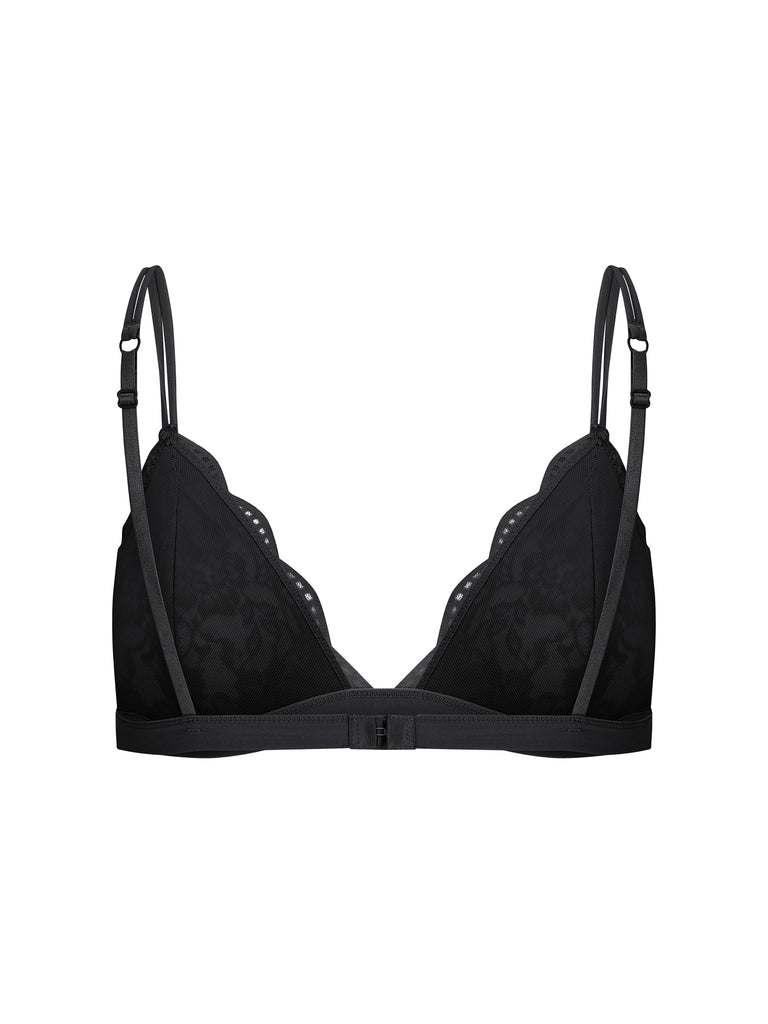 Black Bralette With Lace Detailing