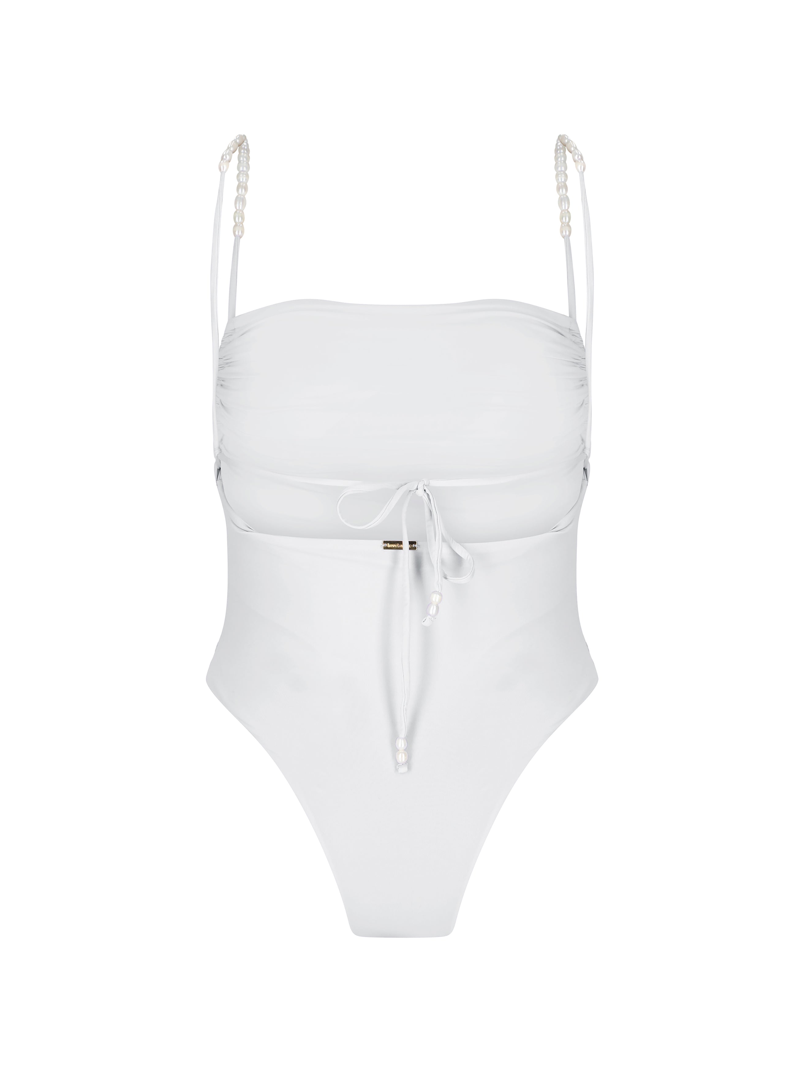 Coco One Piece - White with Fresh Water Pearls – Love Loren