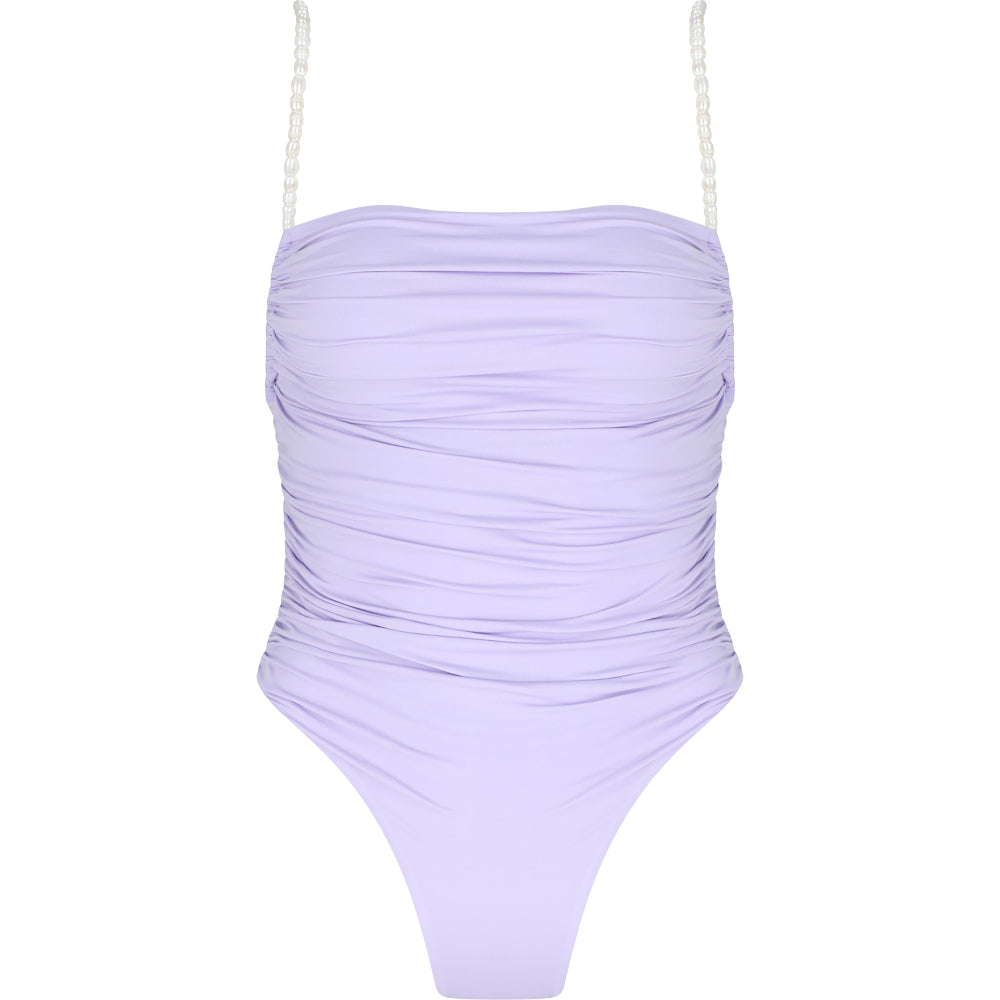 Lavender Clothing With Lace Detailing