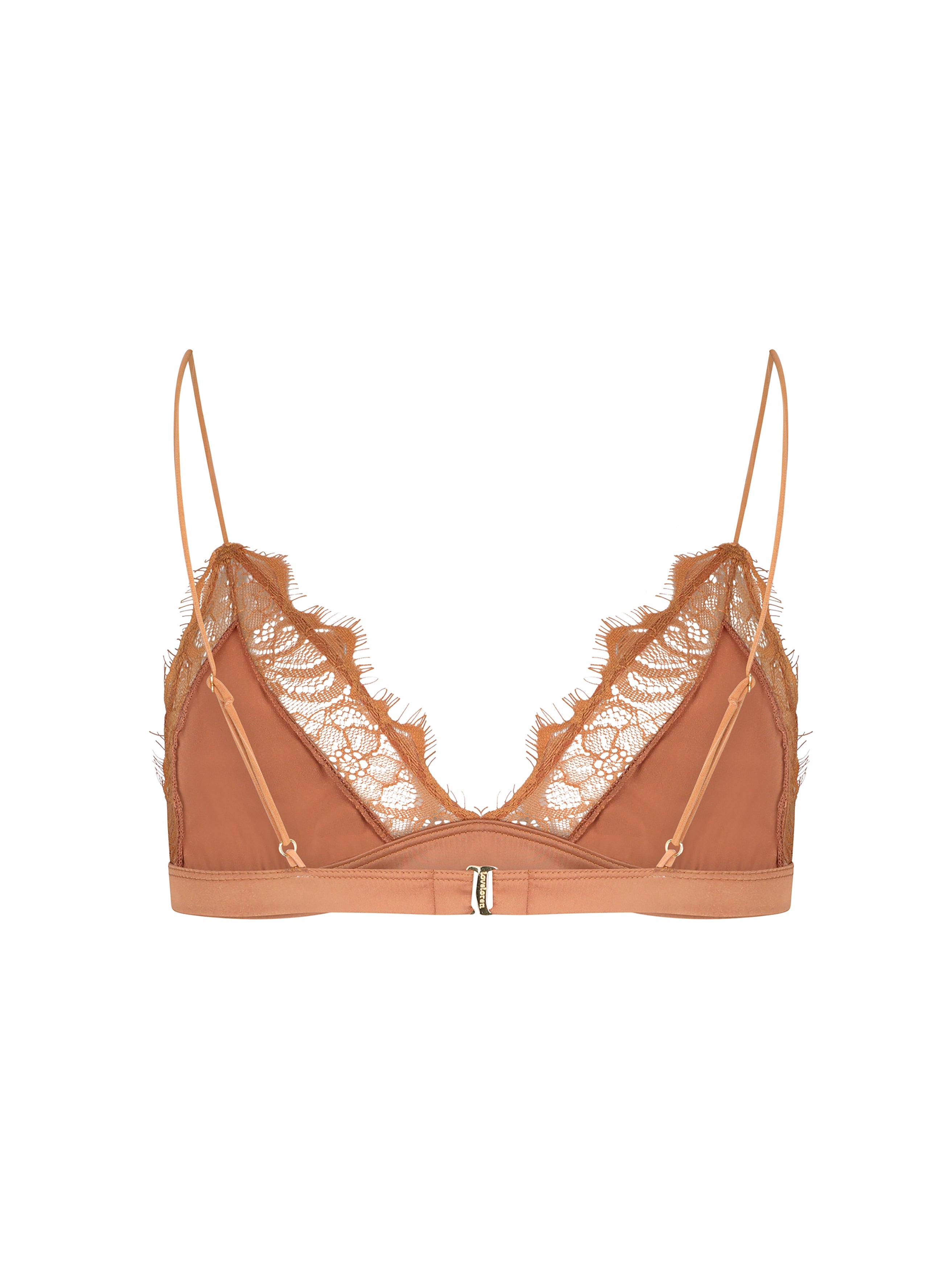 Rust Bralette With Lace Detailing