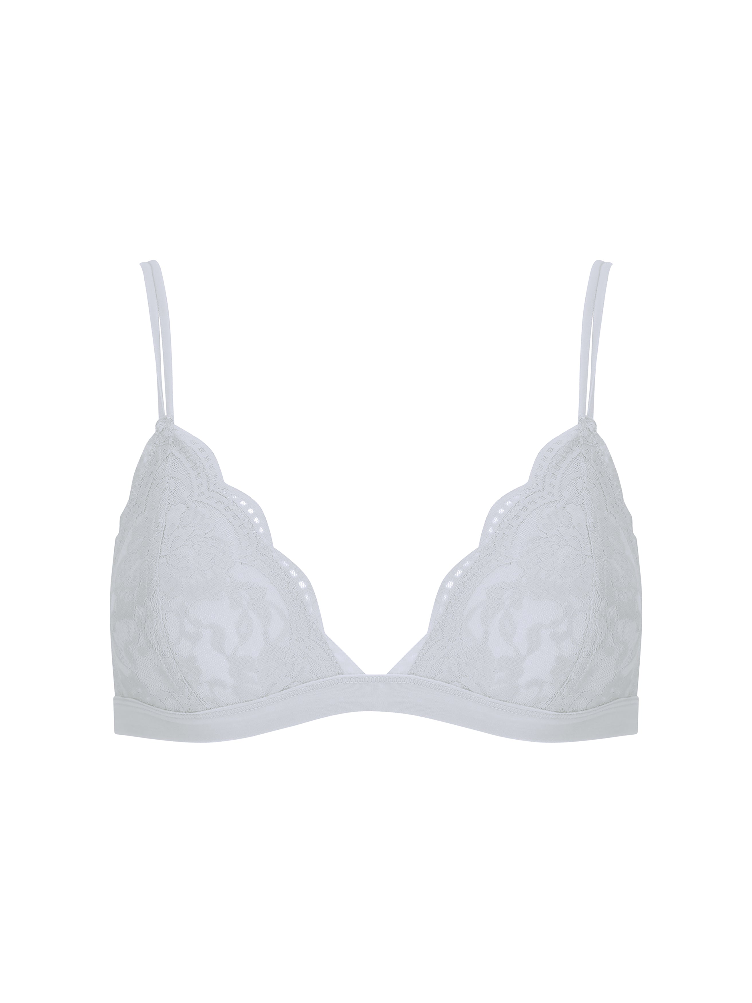 White Bralette With Lace Detailing