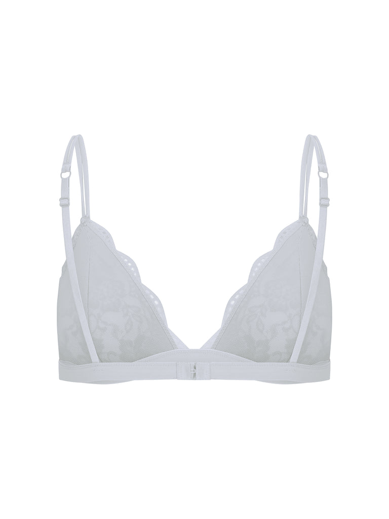 White Bralette With Lace Detailing