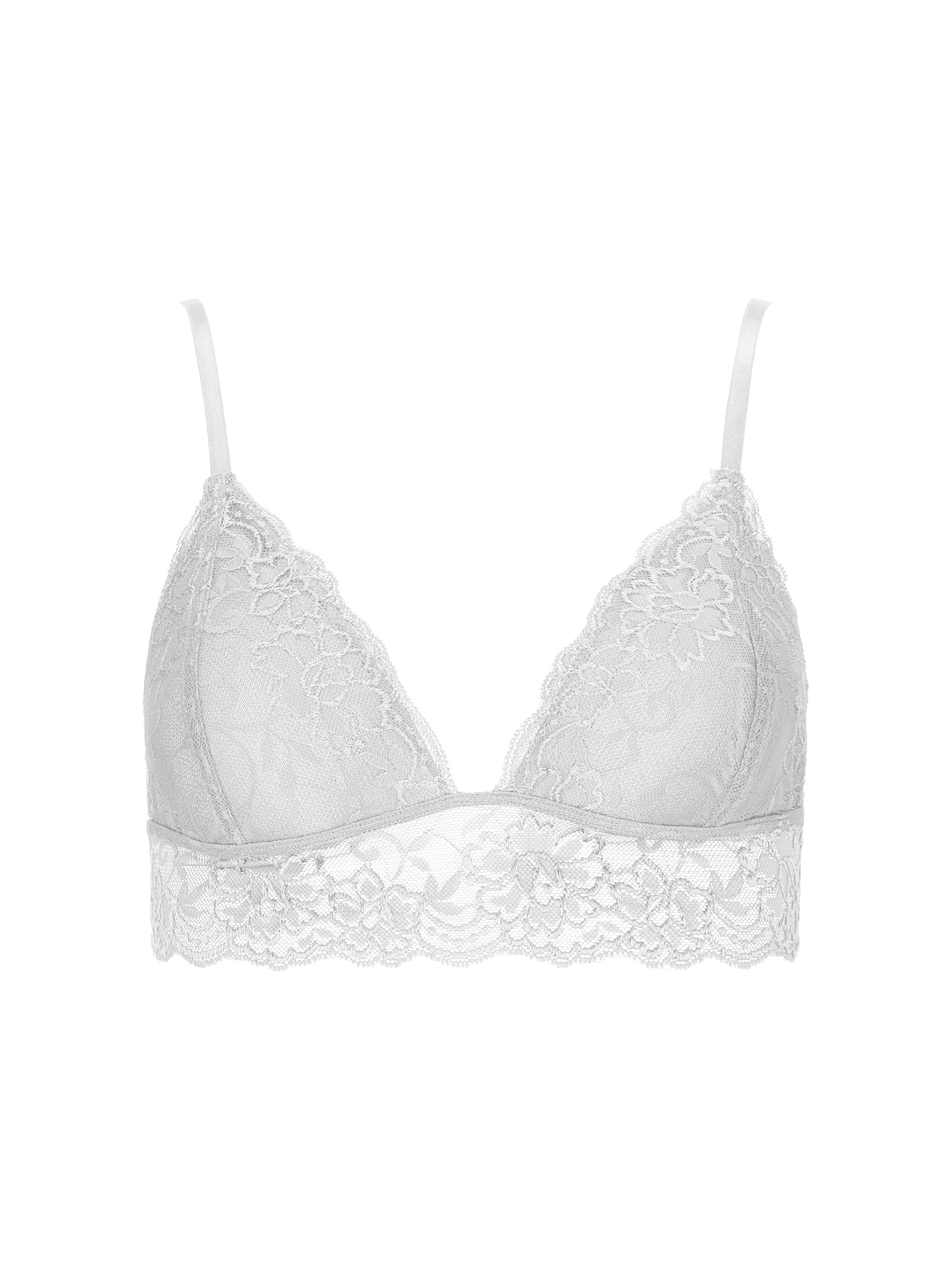 White Bralette With Lace Detailing