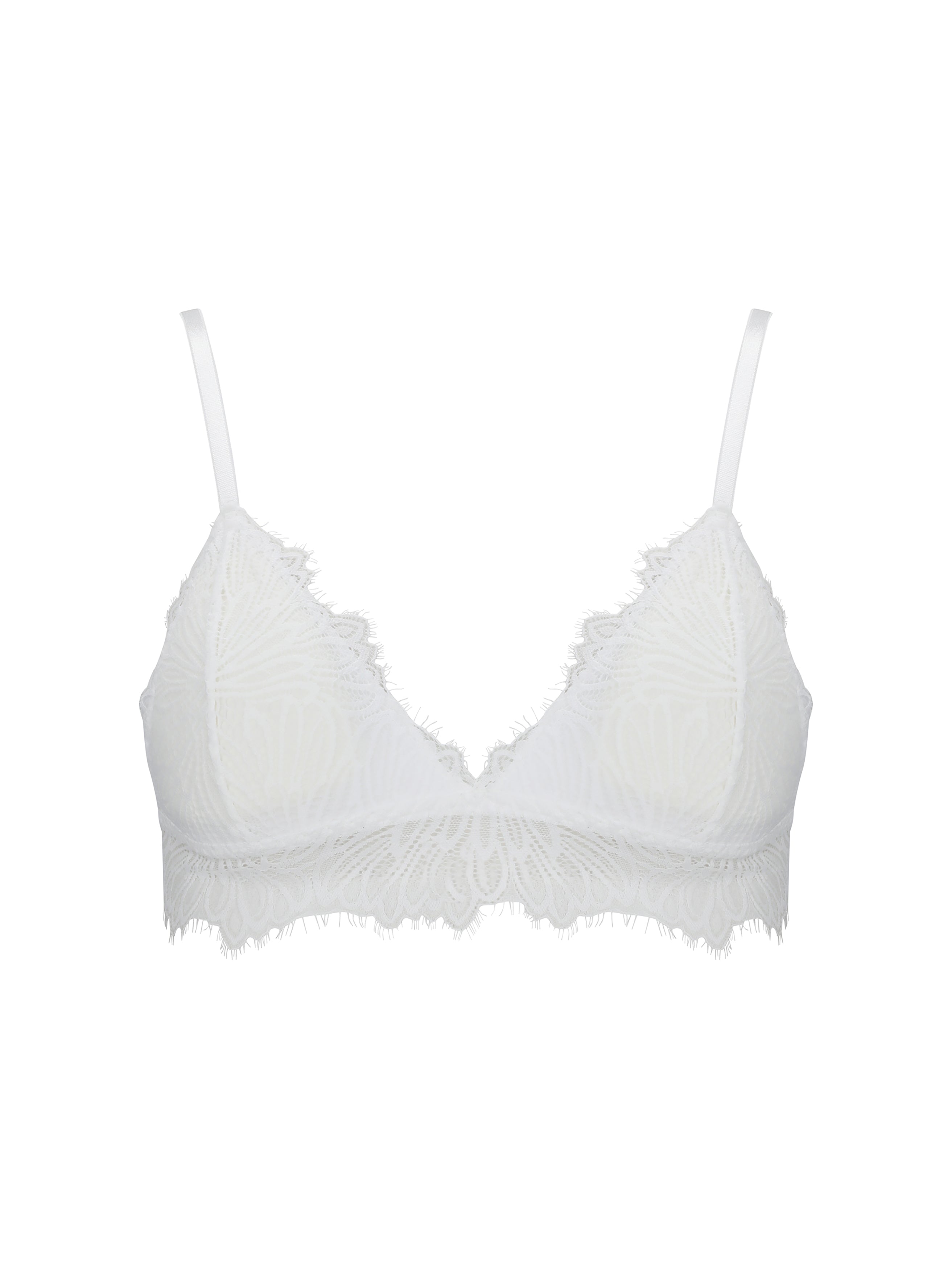 White Bralette With Lace Detailing