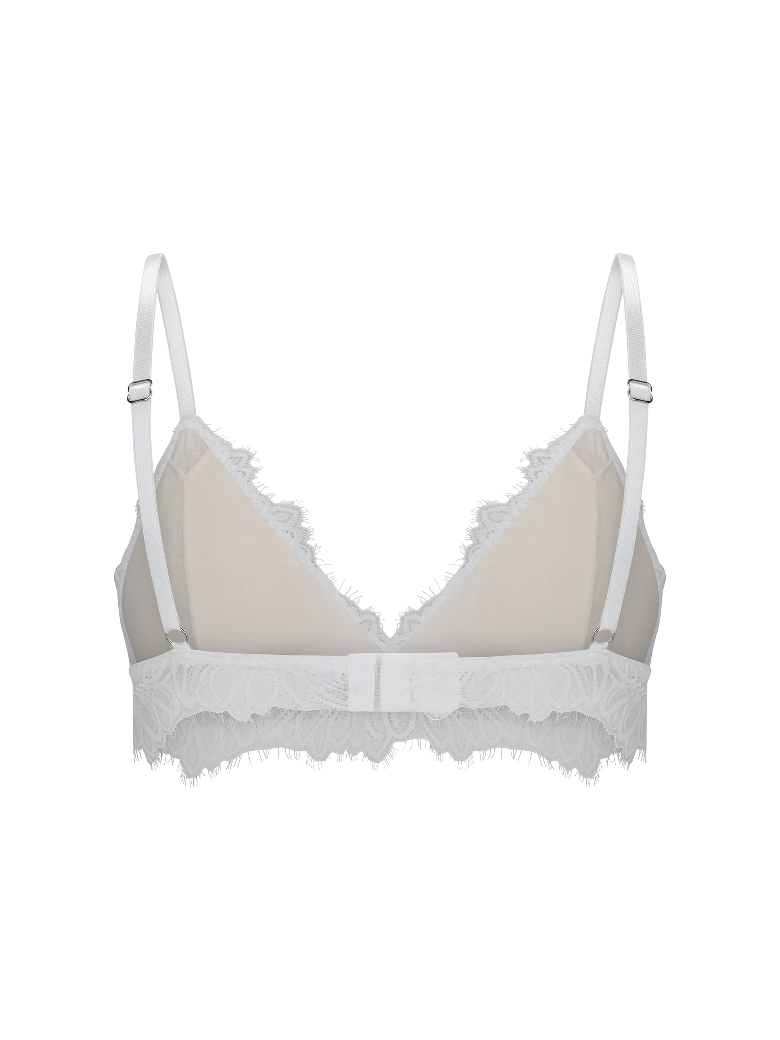 White Bralette With Lace Detailing