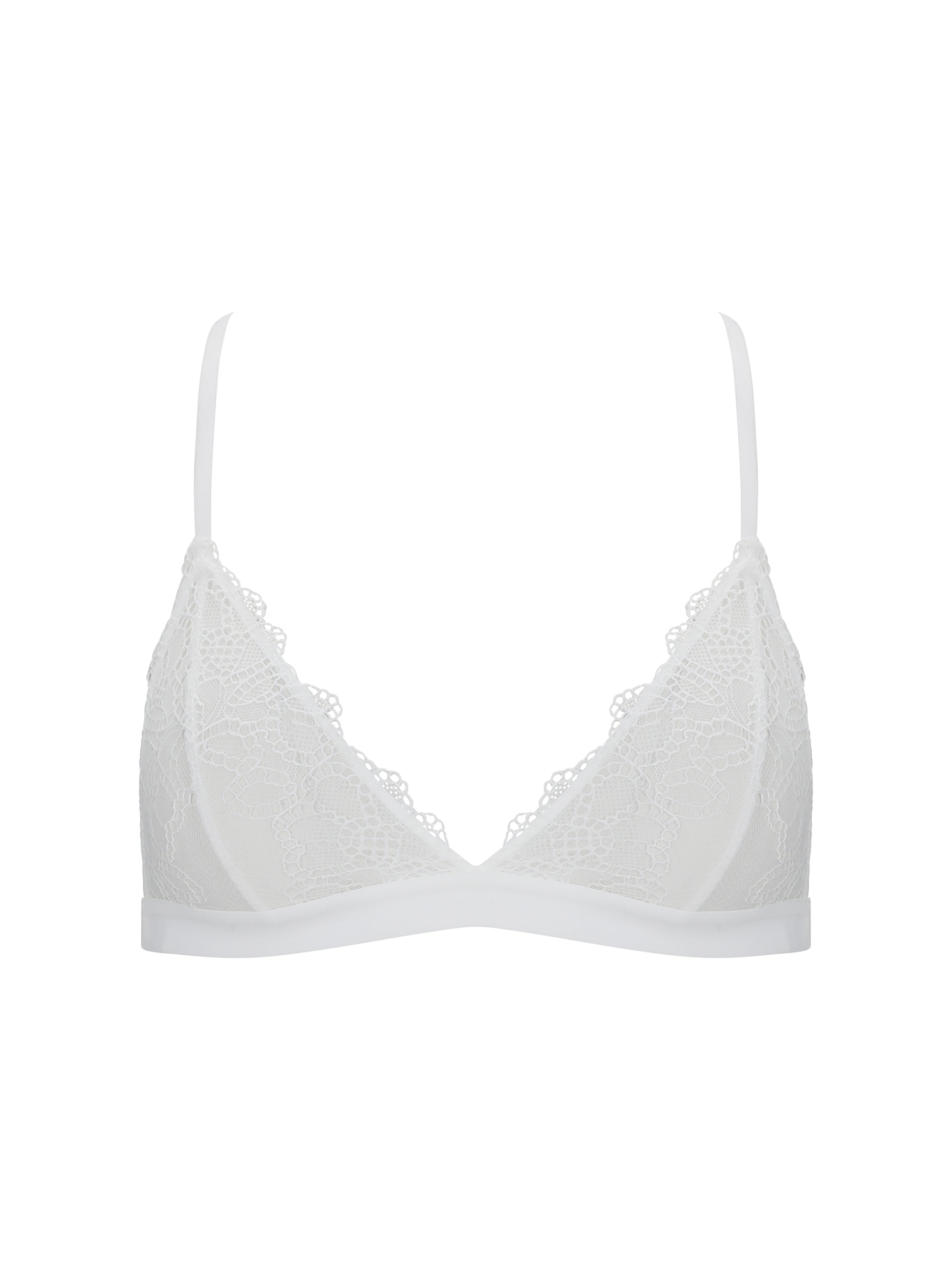 White Bralette With Lace Detailing