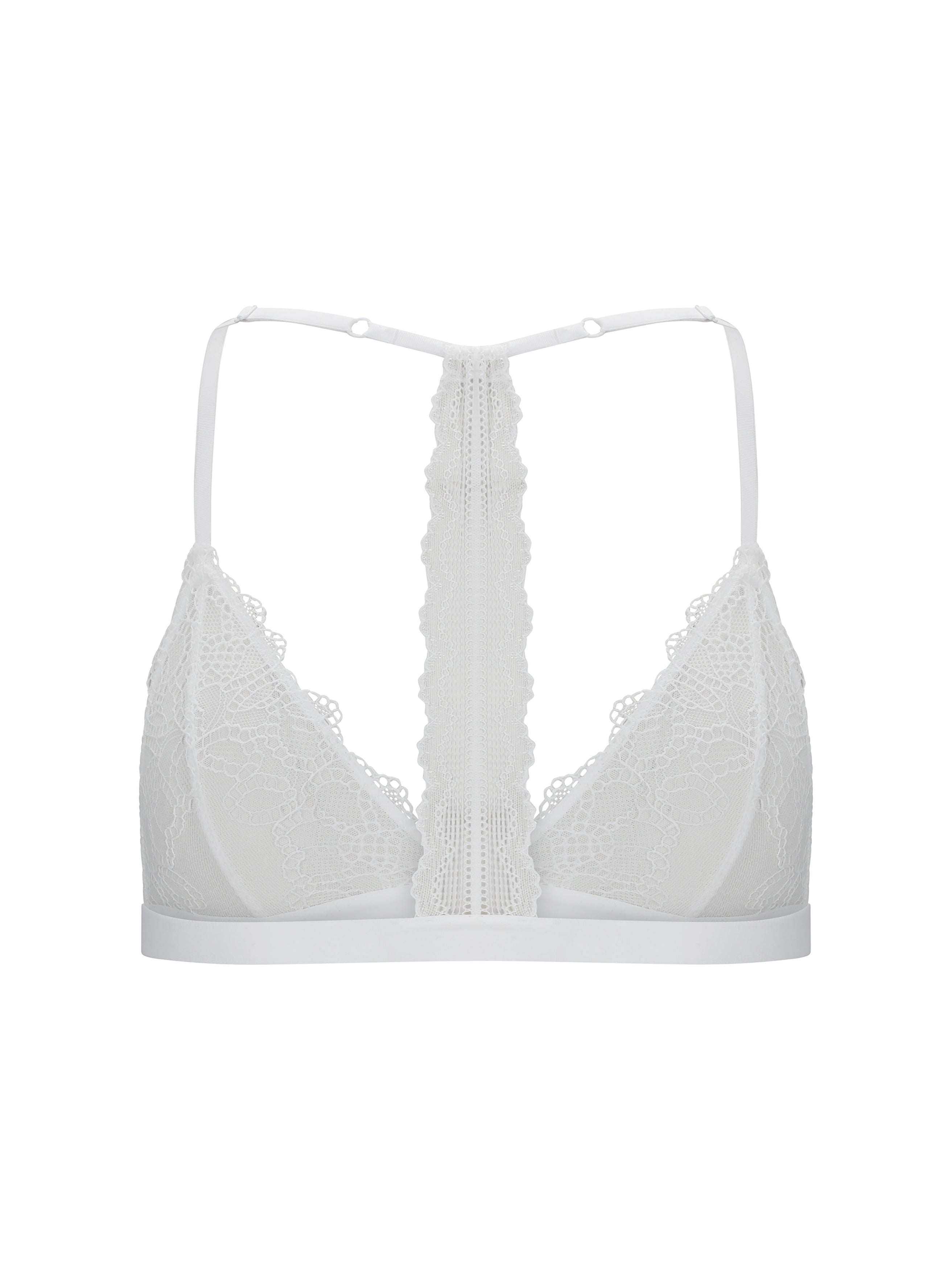 White Bralette With Lace Detailing